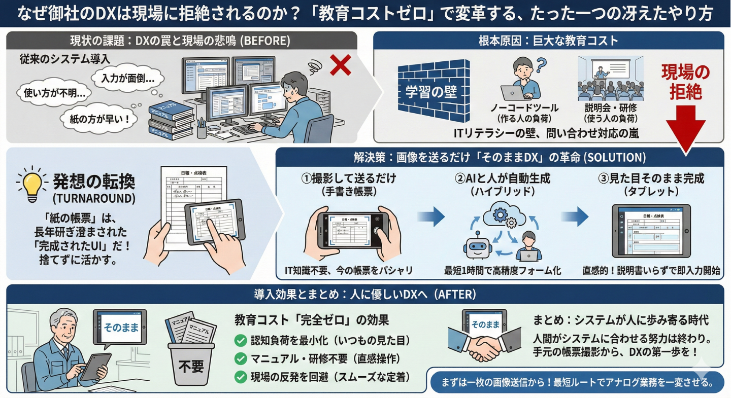 なぜ御社のdxは現場に拒絶されるのか？ インフォグラフィックス